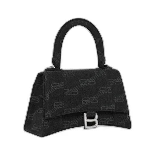 Hourglass Small Handbag BB Monogram Denim