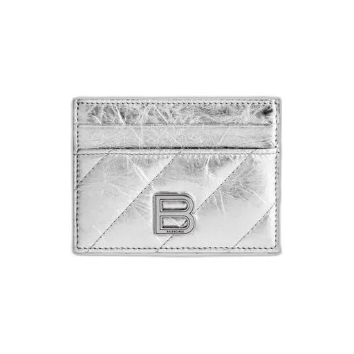 Crush Card Holder Metallized Quilted