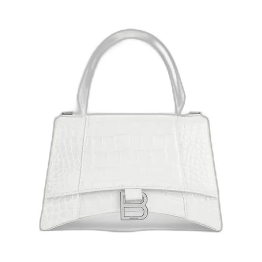 Hourglass Small Handbag Crocodile Embossed