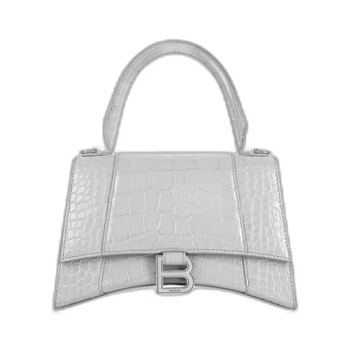 Hourglass Small Handbag Crocodile Embossed