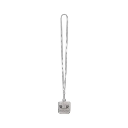 Le Cagole Flap EarPods With Chain And Rhinestones