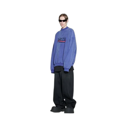 Hand-Drawn Political Campaign Sweatshirt Oversized
