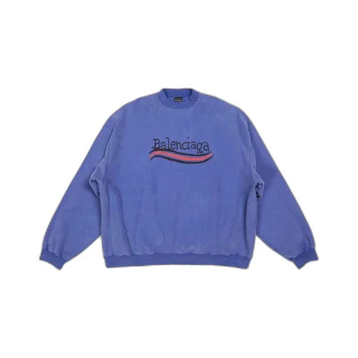 Hand-Drawn Political Campaign Sweatshirt Oversized