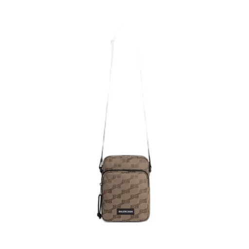 Signature Crossbody Messenger Bag BB Monogram Jacquard Canvas