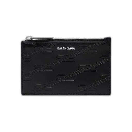 Embossed Monogram Long Coin And Card Holder Box