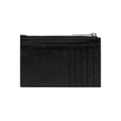 Embossed Monogram Long Coin And Card Holder Box