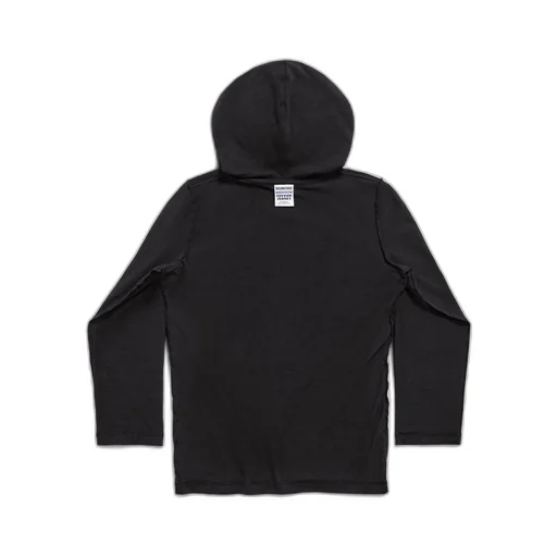 Inside-Out Long Sleeve Hooded T-Shirt Fitted