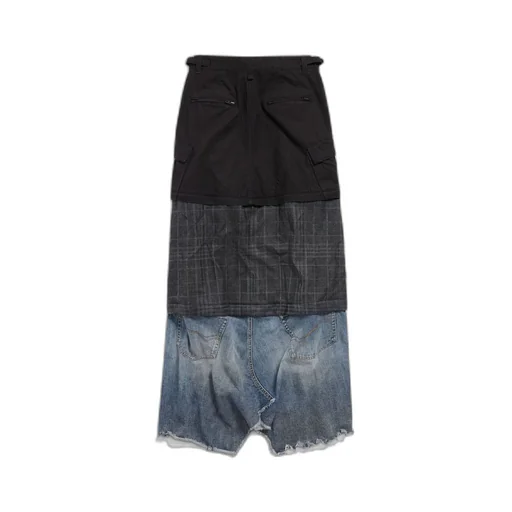Maxi Layered Cargo Skirt