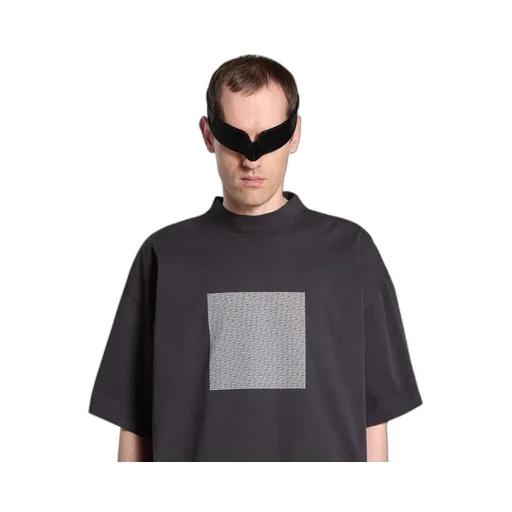 Text Block Inside-Out T-Shirt Oversized