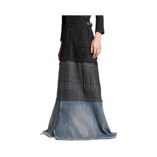 Maxi Layered Cargo Skirt