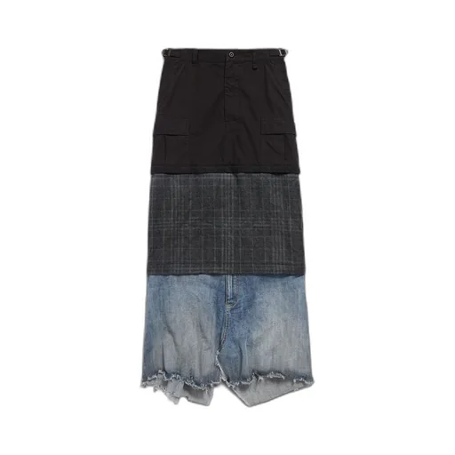Maxi Layered Cargo Skirt