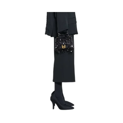 Hourglass XS Handbag with Chain Embroidery