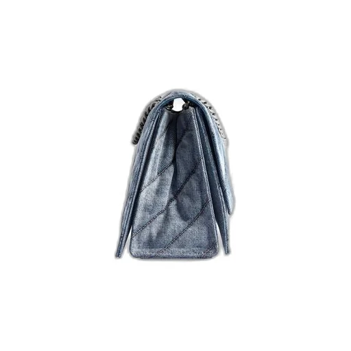 Crush Medium Chain Bag Quilted Denim