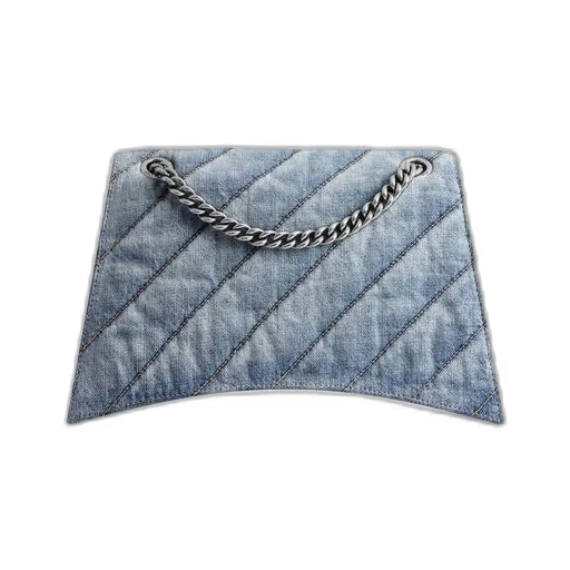 Crush Medium Chain Bag Quilted Denim