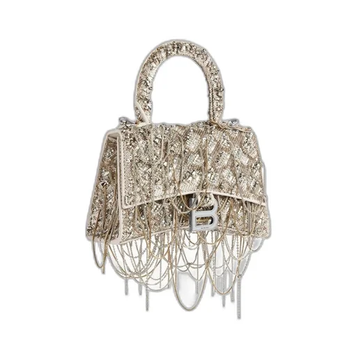 Hourglass XS Handbag With Chain Embroidery