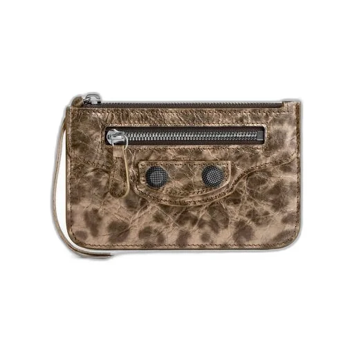 Le Cagole Long Coin And Card Holder With Leopard Print