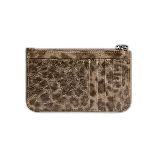 Le Cagole Long Coin And Card Holder With Leopard Print