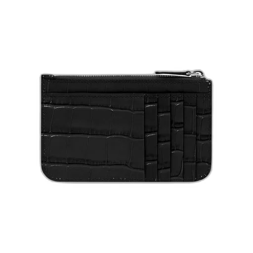 Cash Long Coin And Card Holder Large Crocodile Embossed