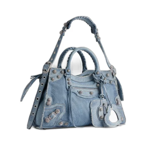 Neo Cagole City Handbag Denim With Rhinestones
