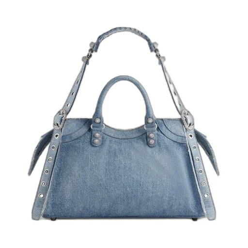 Neo Cagole City Handbag Denim With Rhinestones