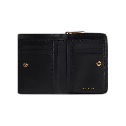 Embossed Monogram Bifold Compact Wallet