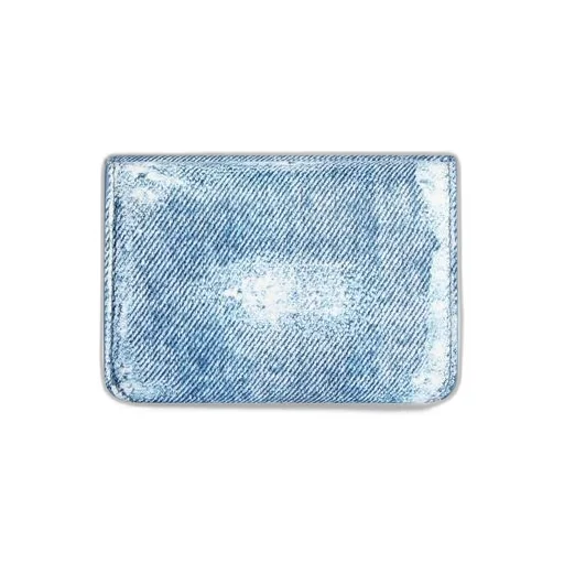 Cash Mini Wallet Denim Print