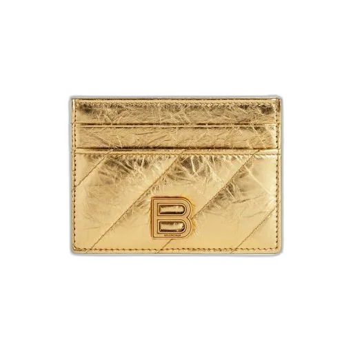 Crush Card Holder Metallized Quilted