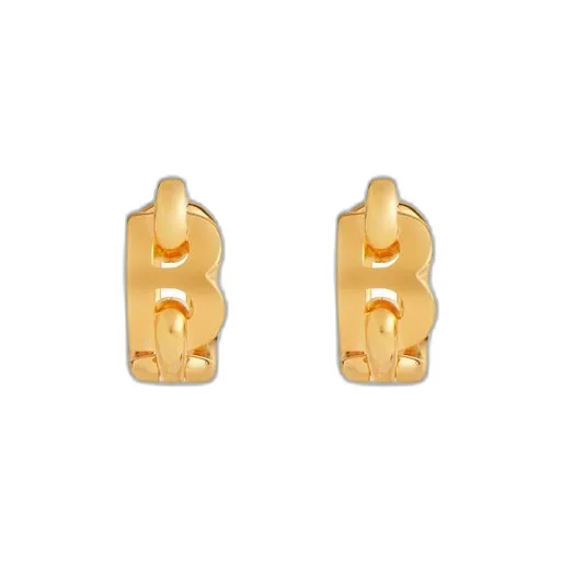 B Chain Hoop Earrings