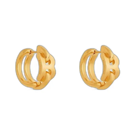 B Chain Hoop Earrings
