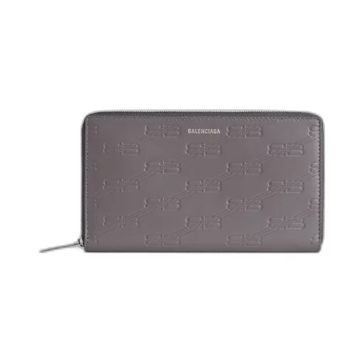Embossed Monogram Continental Zip Wallet Box