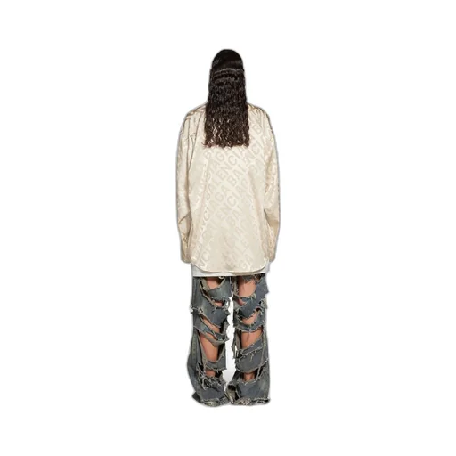 Large Allover Logo Minimal Shirt Large Fit