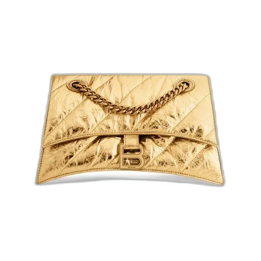 Crush Small Chain Bag Metallized Quilted 