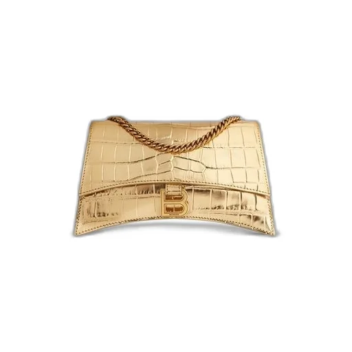 Crush XS Chain Bag Metallized Crocodile Embossed 