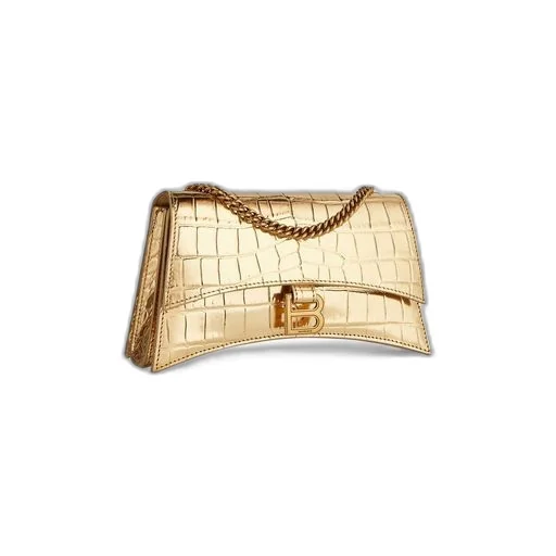Crush XS Chain Bag Metallized Crocodile Embossed 