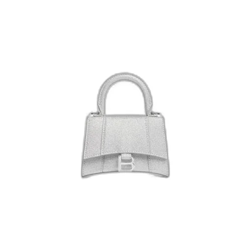 Hourglass Mini Handbag With Chain Sparkling fabric