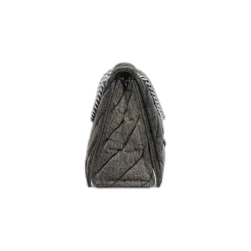 Crush Medium Chain Bag Quilted Denim