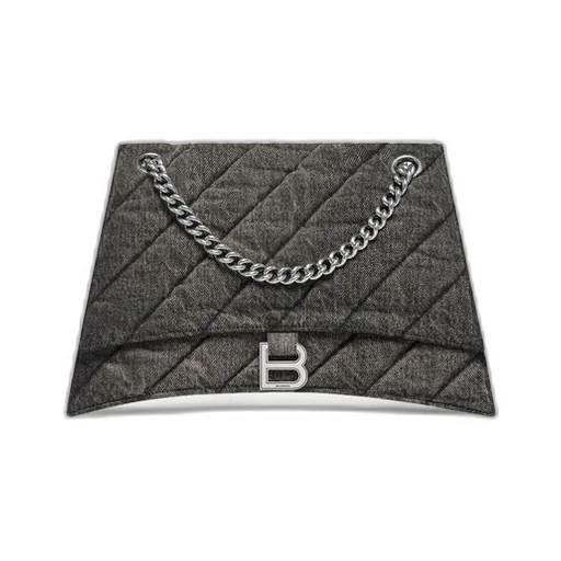 Crush Medium Chain Bag Quilted Denim