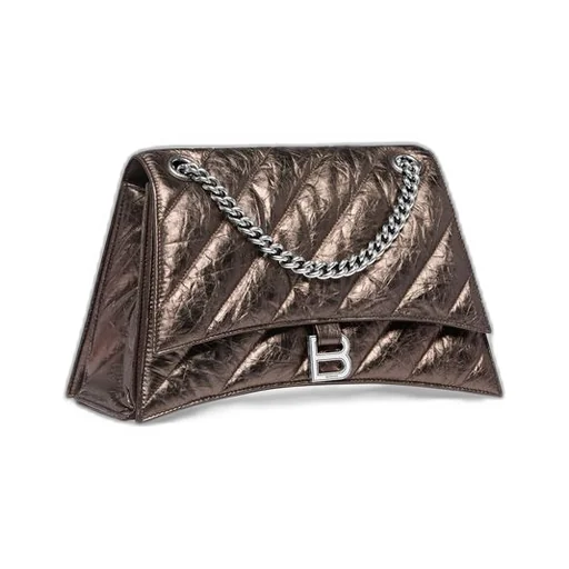 Crush Medium Chain Bag Metallized Quilted 