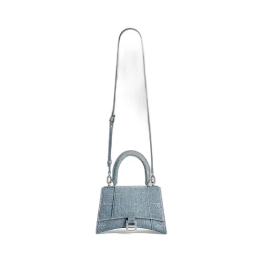 Hourglass Small Handbag Girly Allover Denim