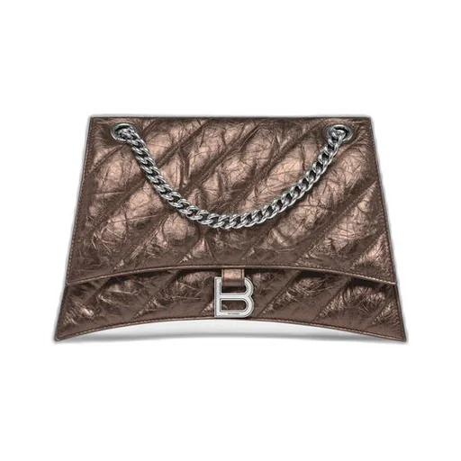 Crush Medium Chain Bag Metallized Quilted 