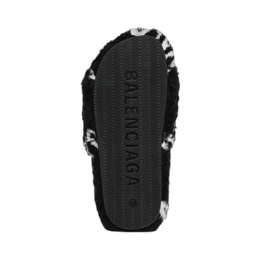 Furry Slide Sandal Allover Logo