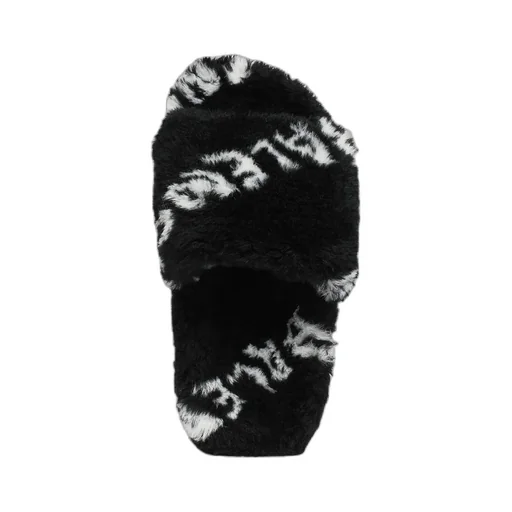 Furry Slide Sandal Allover Logo