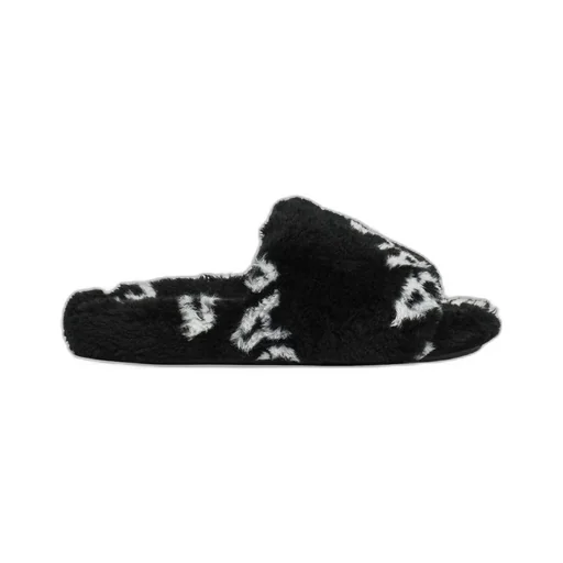 Furry Slide Sandal Allover Logo