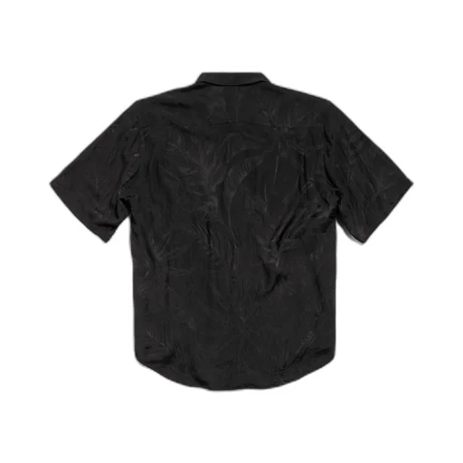 Tropical Flowers Minimal Short Sleeve Shirt Large Fit