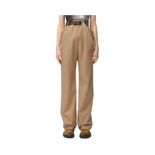 Draped trousers in cotton