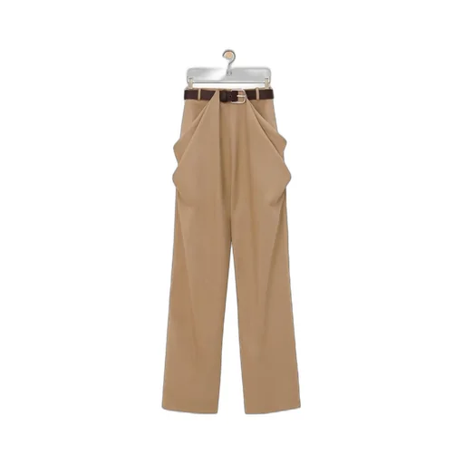 Draped trousers in cotton