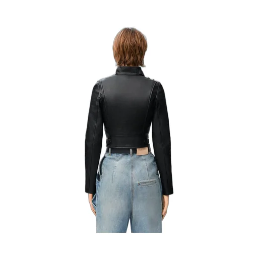 Biker jacket in nappa lambskin