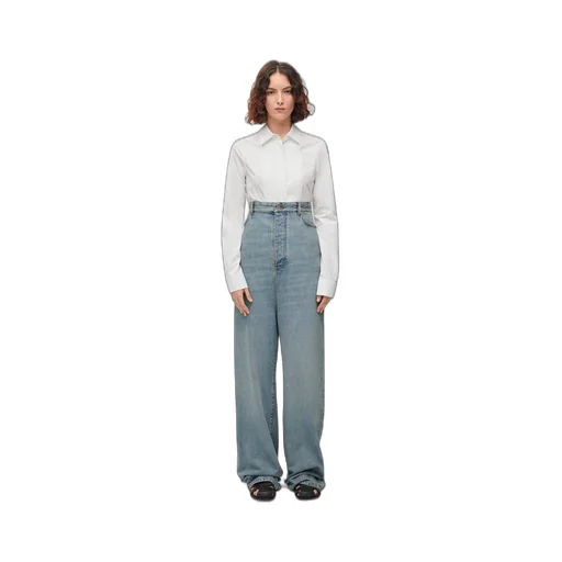 Bustier high waisted jeans in denim