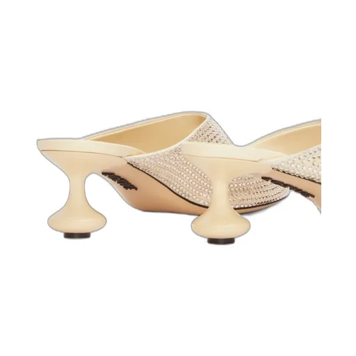 Toy pump in suede and allover rhinestones