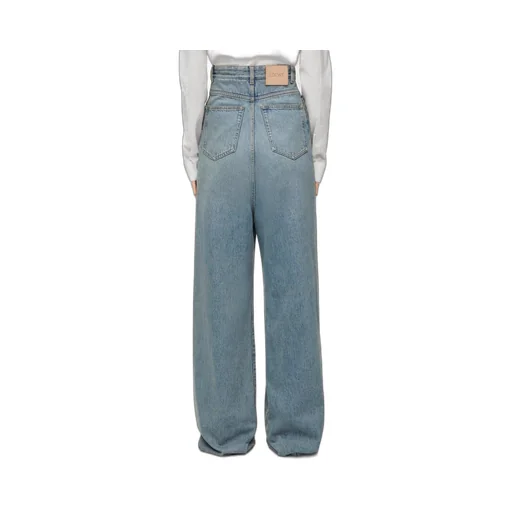 Bustier high waisted jeans in denim